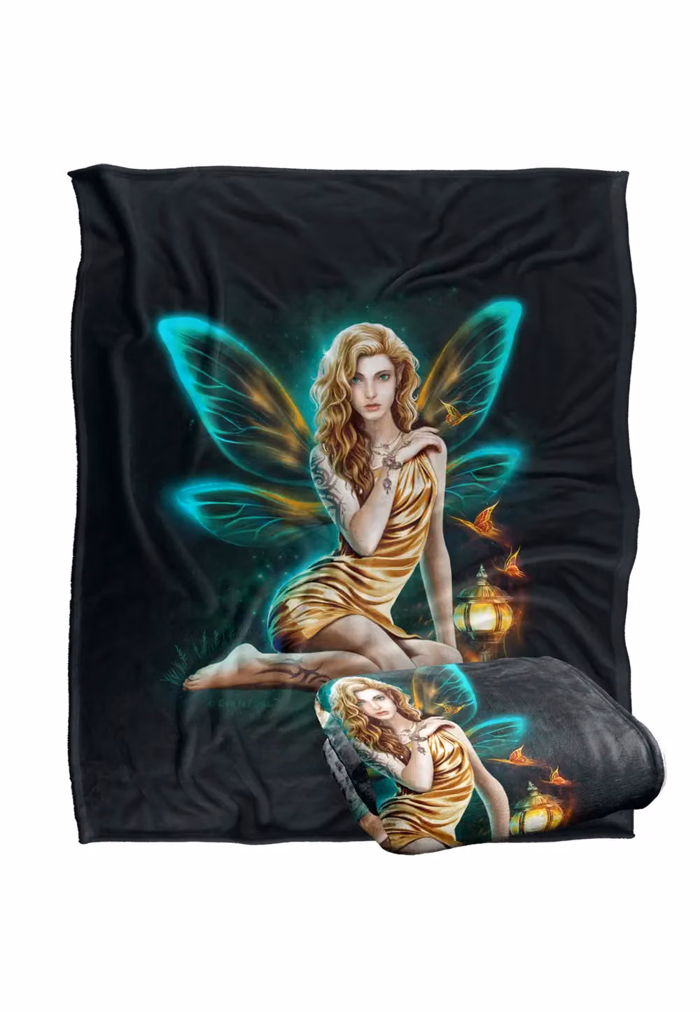 JQ Licensing En Pixy Fairy Silky Touch Super Soft White Fleece Throw Blanket W/D/H: 152 x 127 cm – 6