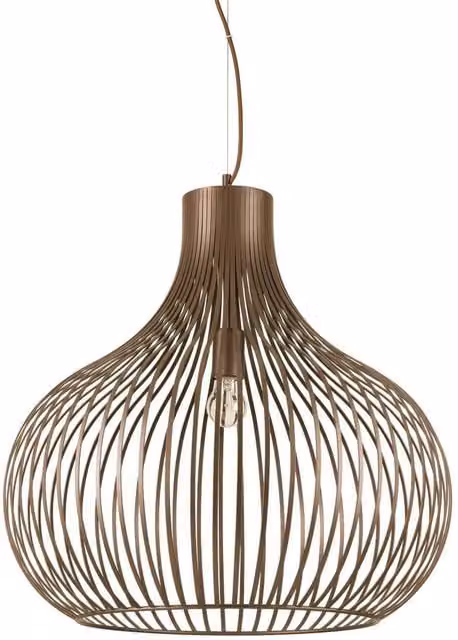Ideal Lux Onion 1 Light Modern Suspended Ceiling Pendant in Brown, Diameter: 59.5 cm