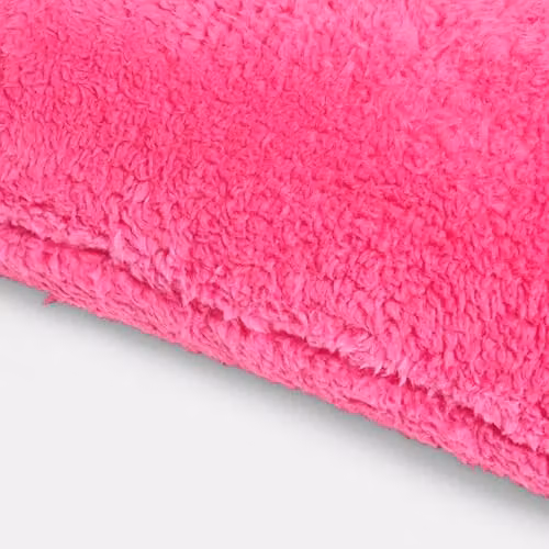 OHS Teddy Fleece Bolster Pillow in Pink, W/D/H: 137 x 40 x 40 cm – 3