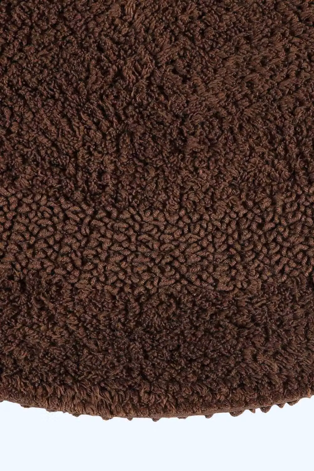 Homescapes Luxury Semi Circle Cotton Bath Mat, Brown, W/D/H: 80 x 50 x 1 cm – 2