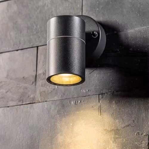 CGC Lighting Mia Stainless Steel Outdoor Wall Light, Grey, Down Mounted, IP44, GU10 LED – 1