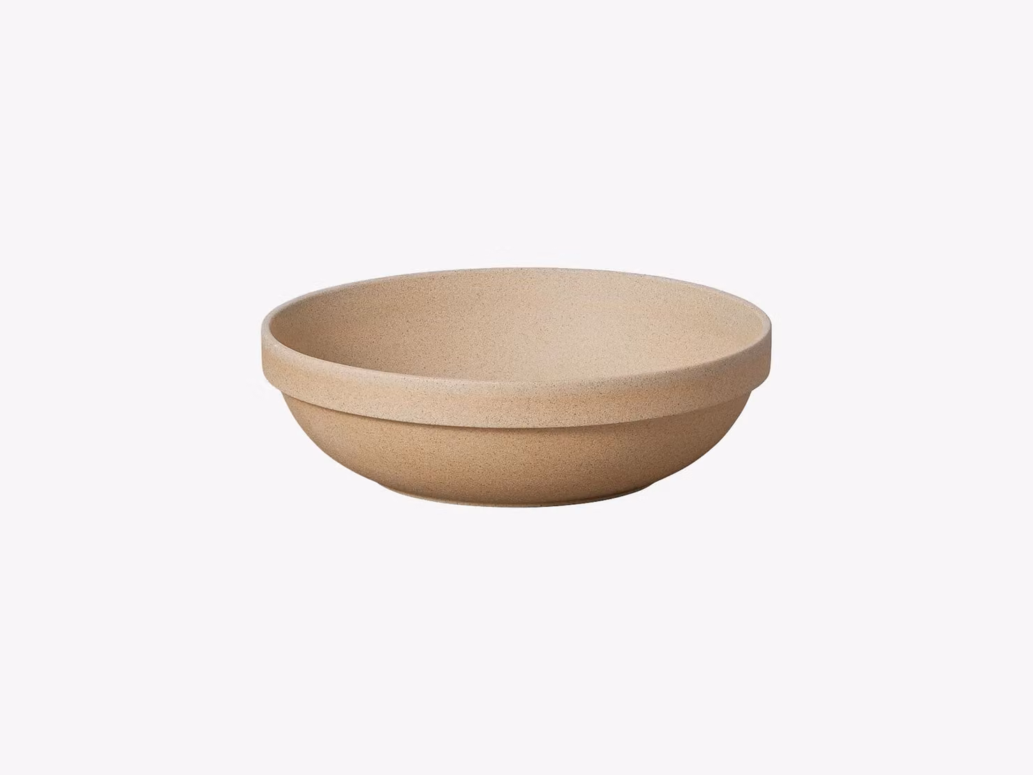 Hasami Porcelain Unglazed Round Cereal Bowl in Sand, Diameter: 14.5 cm