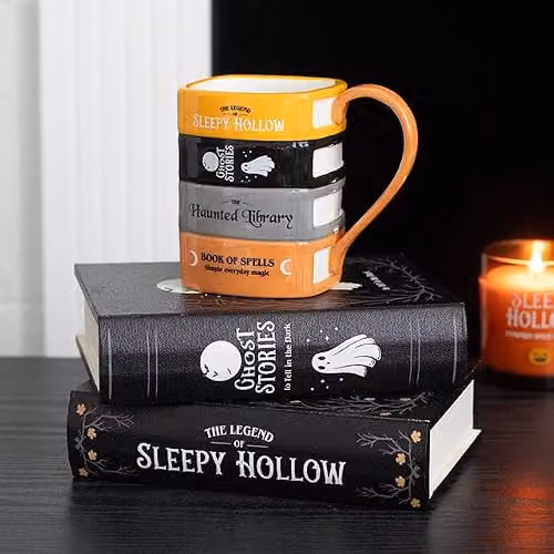 Something Different Wholesale Haunted Library Book Stack Ceramic Mug in Multicolour – 3