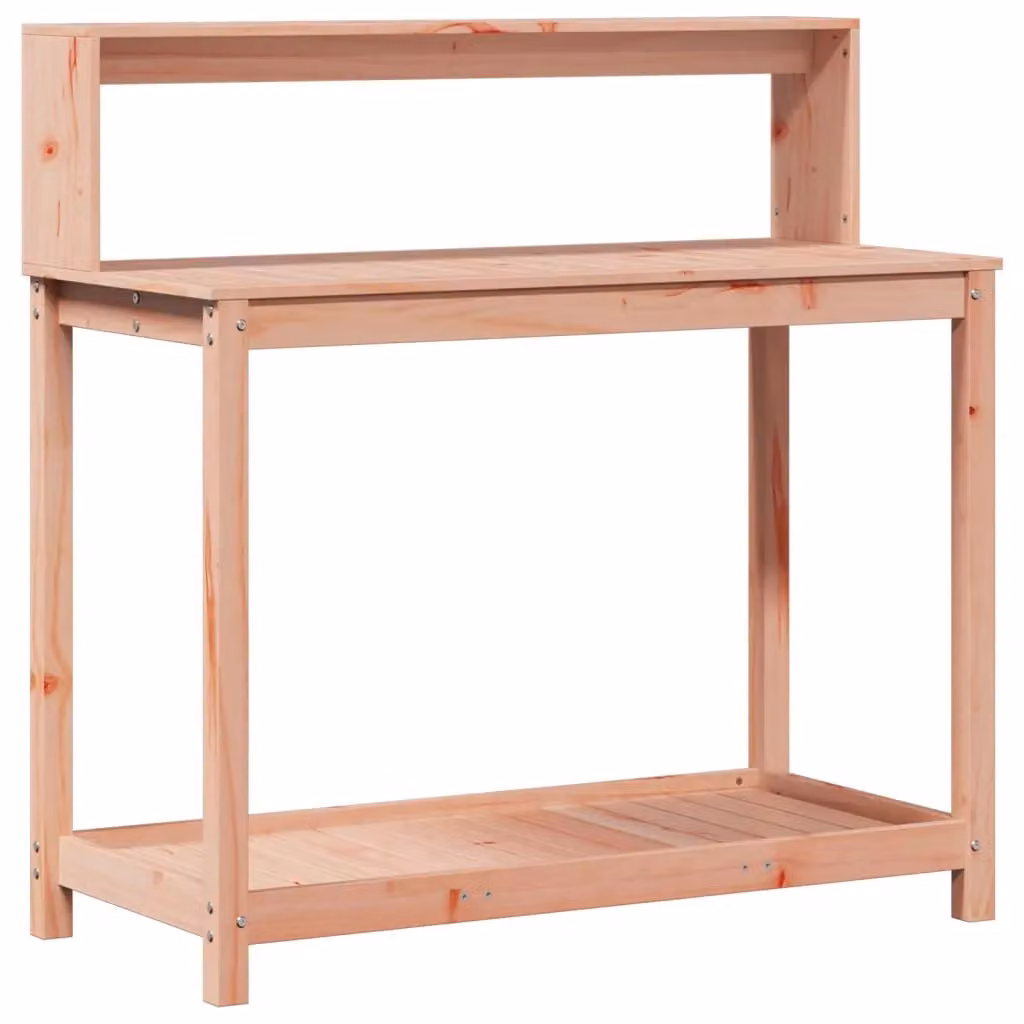 Berkfield Home Rustic Douglas Wood Potting Table with Shelves, Brown, W/D/H: 108 x 50 x 109.5 cm – 2