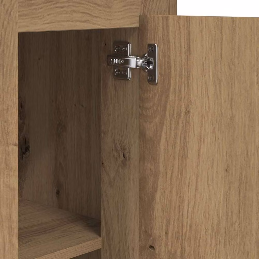 Berkfield Home Artisan Oak Highboard in Brown, W/D/H: 36 x 35.5 x 103.5 cm – 4