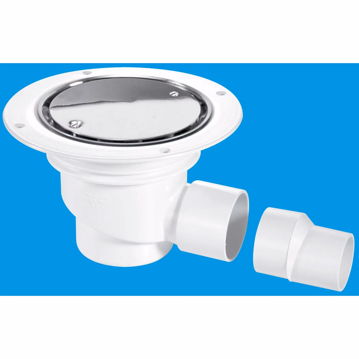 McAlpine TSG1SS 75mm White Plastic Water Seal Gully with Horizontal Outlet – 2