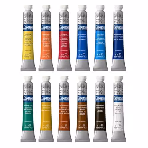 Winsor & Newton Cotman Watercolour 12 Tube Collection, Multicolour, 12 x 8ml Tubes – 2