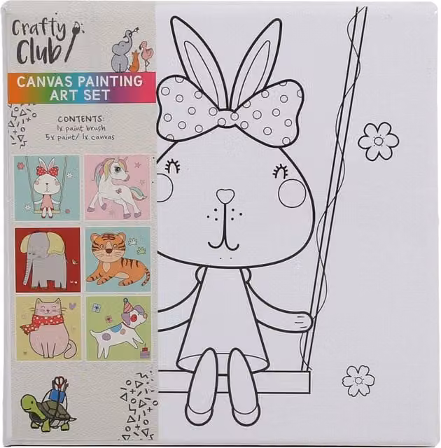 Crafty Club Multicolour Canvas Painting Art Set for Children
