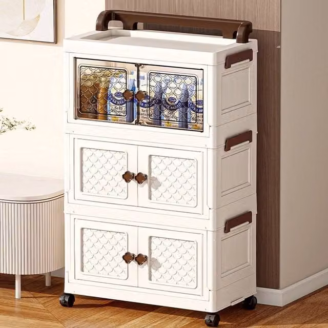 EONLION Waterproof Bathroom Storage Cabinet in White