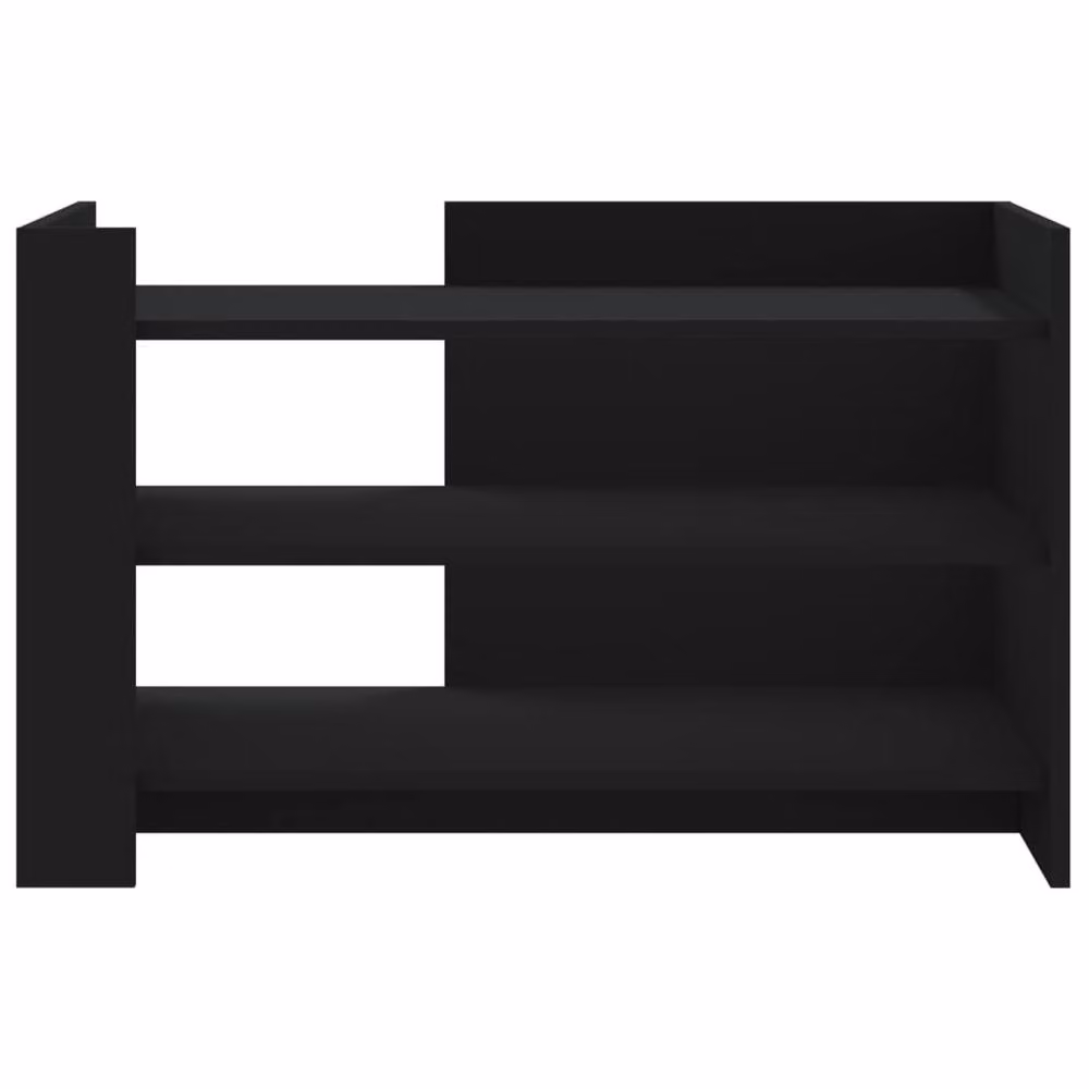 Berkfield Home Black Modern Rectangular Coffee Table in Engineered Wood W/D/H: 80 x 50 x 50 cm – 4