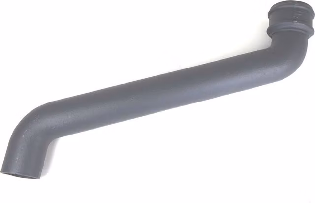 Hargreaves Premier Cast Iron Round Downpipe Offset, Grey, Projection: 533 mm, Diameter: 150 mm