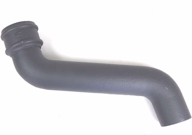 Hargreaves Premier Cast Iron Round Downpipe Offset, Grey, Projection: 30.5 cm, Diameter: 15 cm