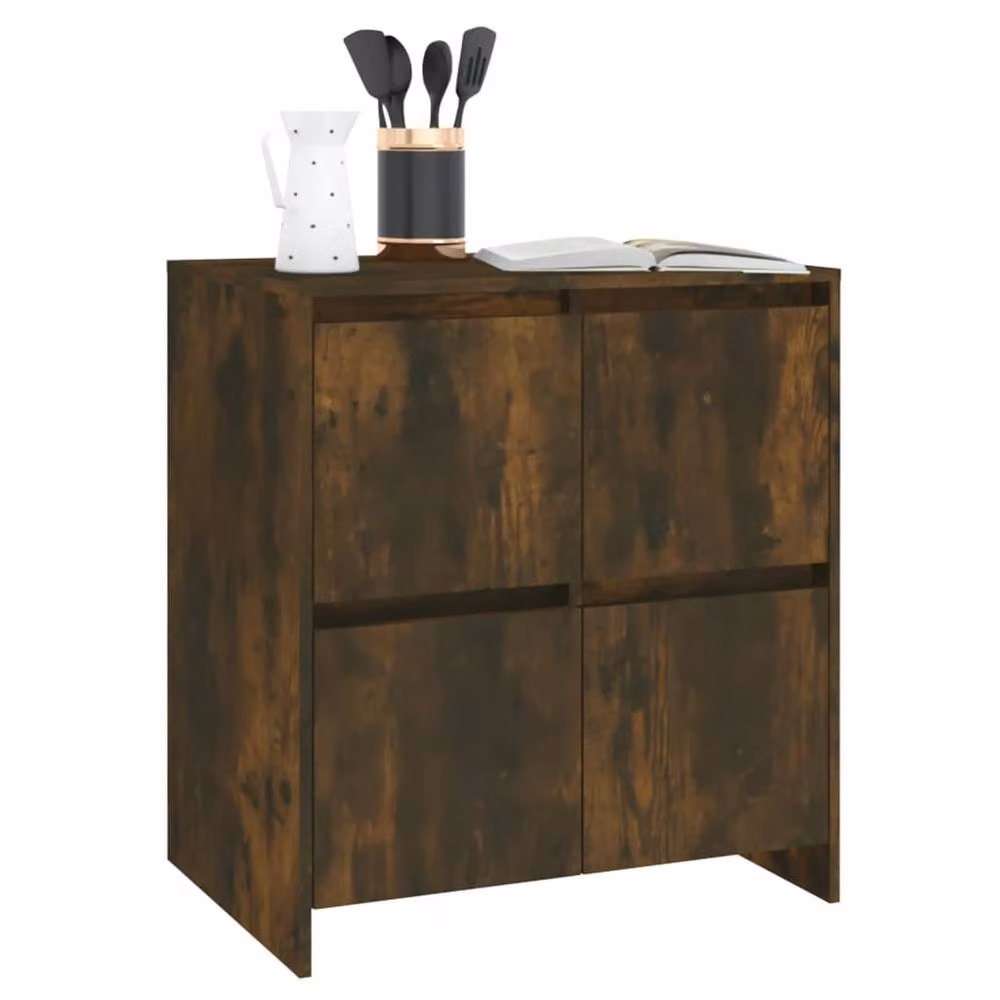 Berkfield Home Smoked Oak Sideboard in Brown, W/D/H: 70 x 41 x 75 cm – 4