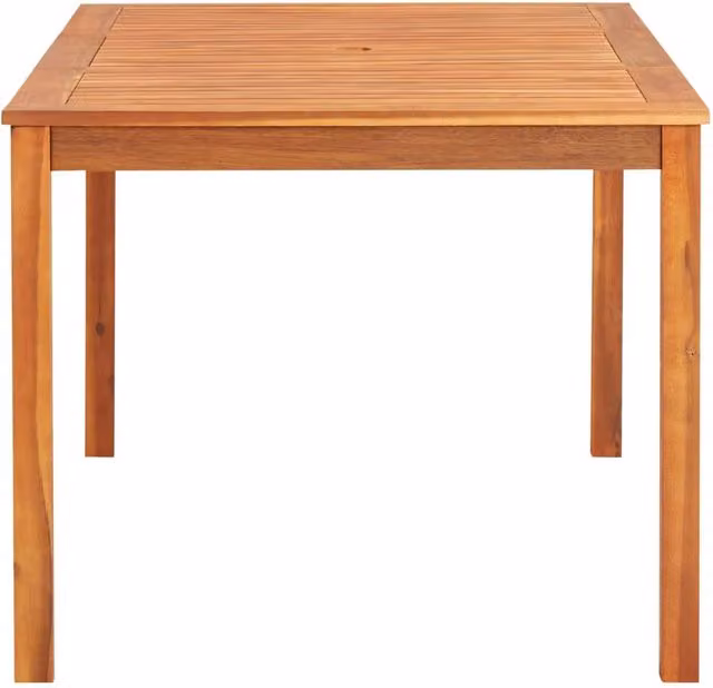 Berkfield Home Rustic Garden Table in Brown Solid Oiled Acacia Wood W/D/H: 150 x 90 x 74 cm