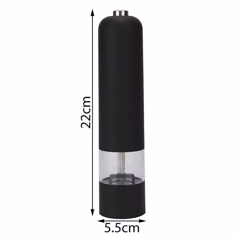 KORVIXA Electric Salt and Pepper Mill Grinder in Black with Ceramic Mechanism – 2