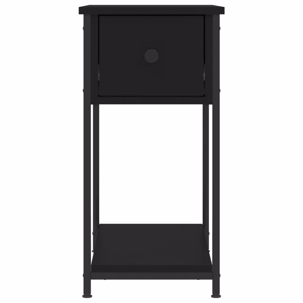 Berkfield Home Set of 2 Durable Black Bedside Cabinets, W/D/H: 60 x 30 x 60 cm – 5