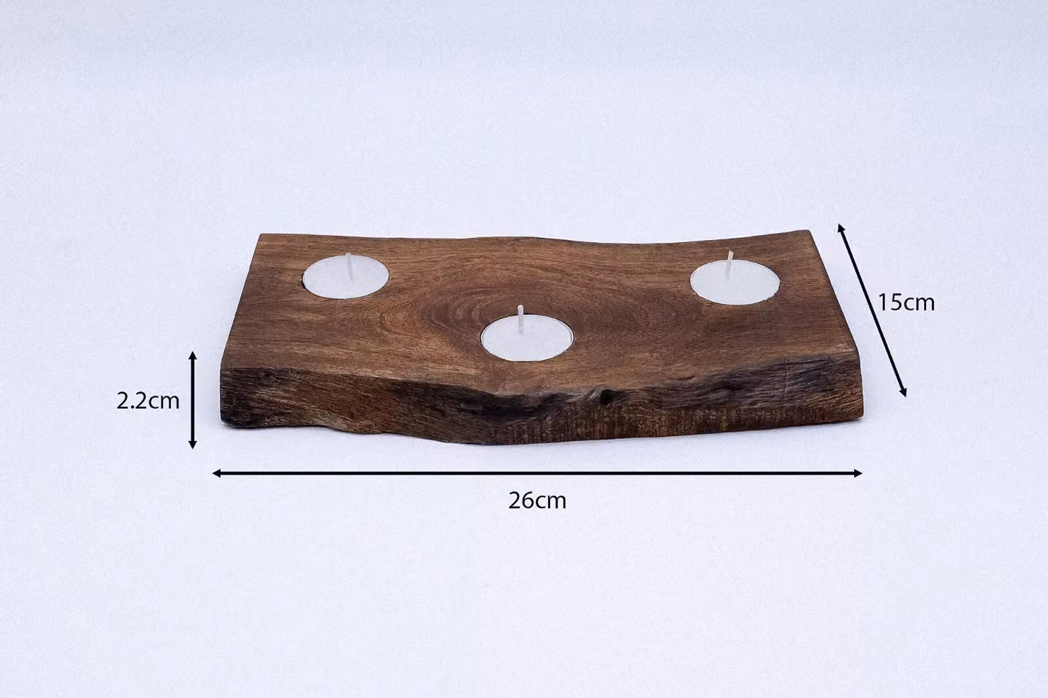 Marco Paul Scandinavian Wooden Tealight Candle Holder in Brown and Beige – 4