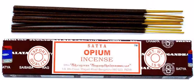 Satya Opium Maroon Incense in Red and Brown
