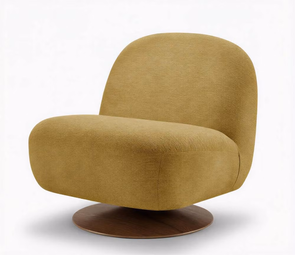 FurnitureboxUK Tilda Fabric Accent Chair in Yellow – 2