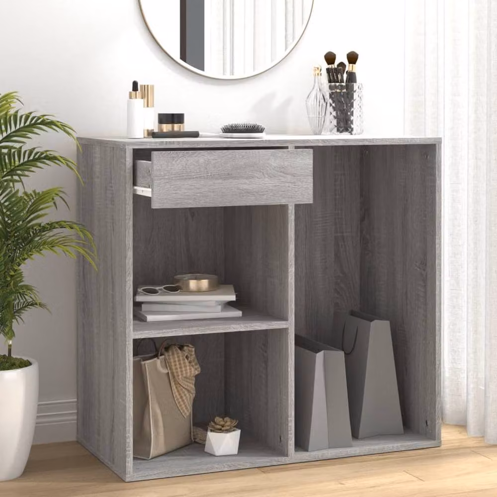 Berkfield Home Elegant Cosmetic Cabinet in Grey Sonoma, W/D/H: 80 x 40 x 75 cm – 2