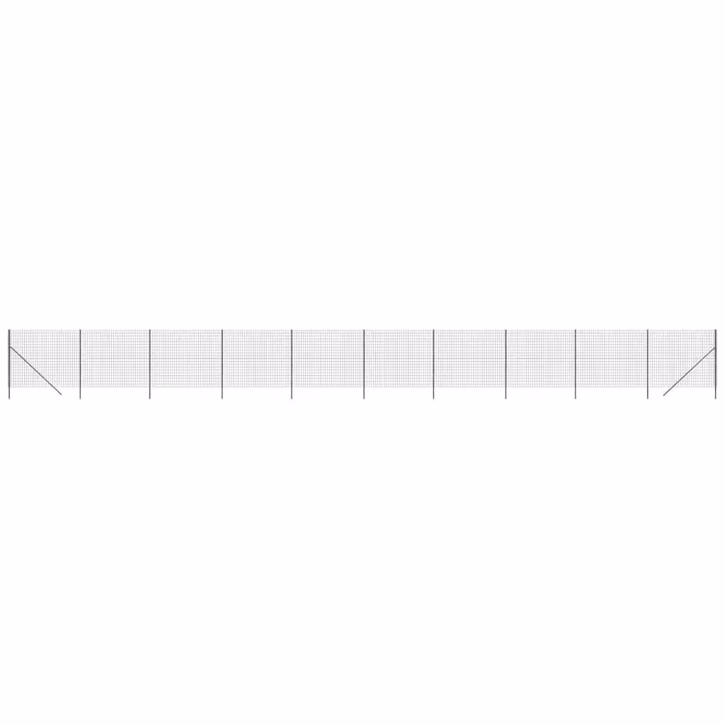 Berkfield Home Anthracite Black PVC Coated Galvanised Steel Wire Mesh Fence, H: 2 m, L: 25 m – 2