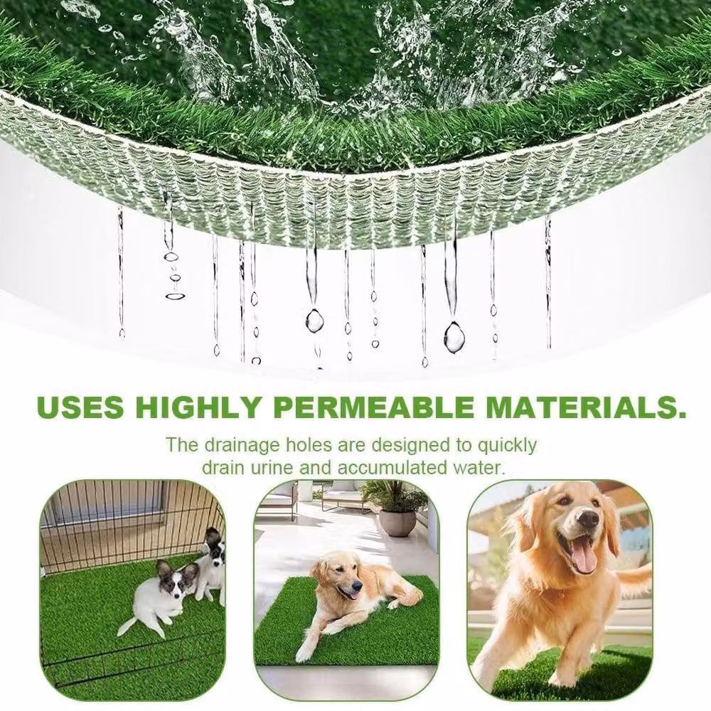 PAWNORA Realistic Artificial Grass in Green, 0.6m2 – 3