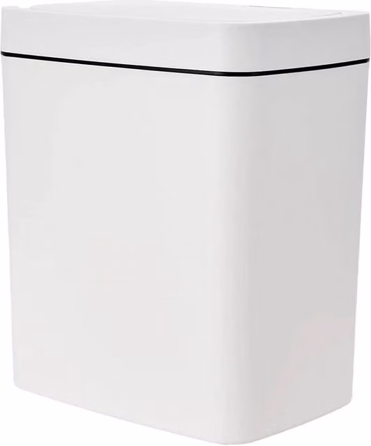 Kelvenix Automatic Bathroom Trash Can, White, 18L