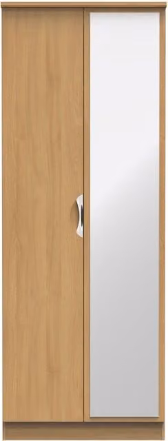 Ready Assembled 2 U Holborn Tall 2 Door Mirrored Wardrobe in Brown – 1
