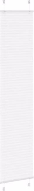 Berkfield Home Single Pleat Polyester Fabric Blind in White, W: 45 cm, H: 200 cm