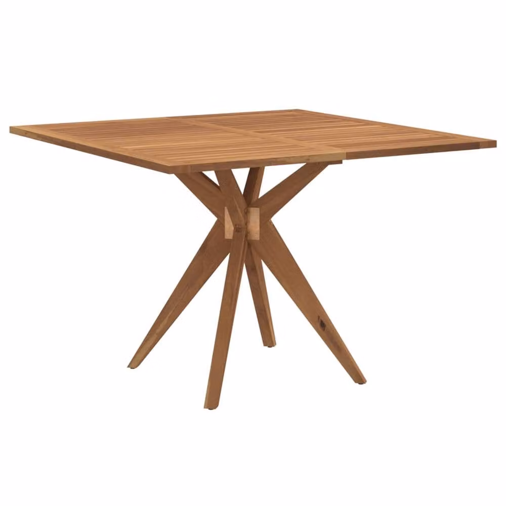 Berkfield Home Square Garden Table in Brown Solid Acacia Wood W/D/H: 110 x 110 x 75 cm – 2