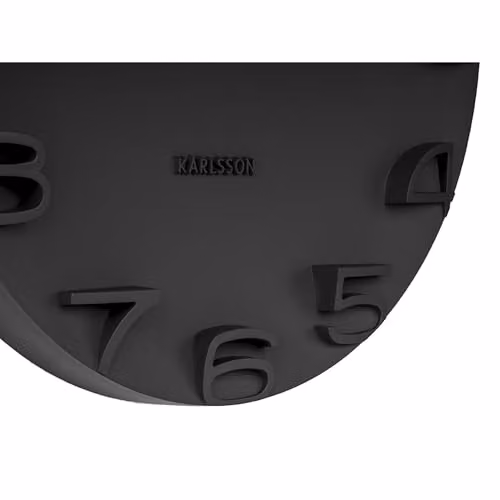 Karlsson Round Analog Quartz Wall Clock in Black, Diameter: 42 cm – 3