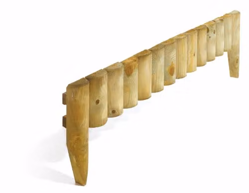 Rowlinsons Brown Picket Border Fence, Pack of 2, H 30 x W 10 x L 380 cm