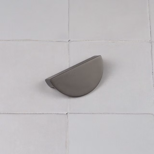 Handle & Home Ribbed Detailing Handles and Coordinating Knobs in Matt Anthracite Grey Zinc
