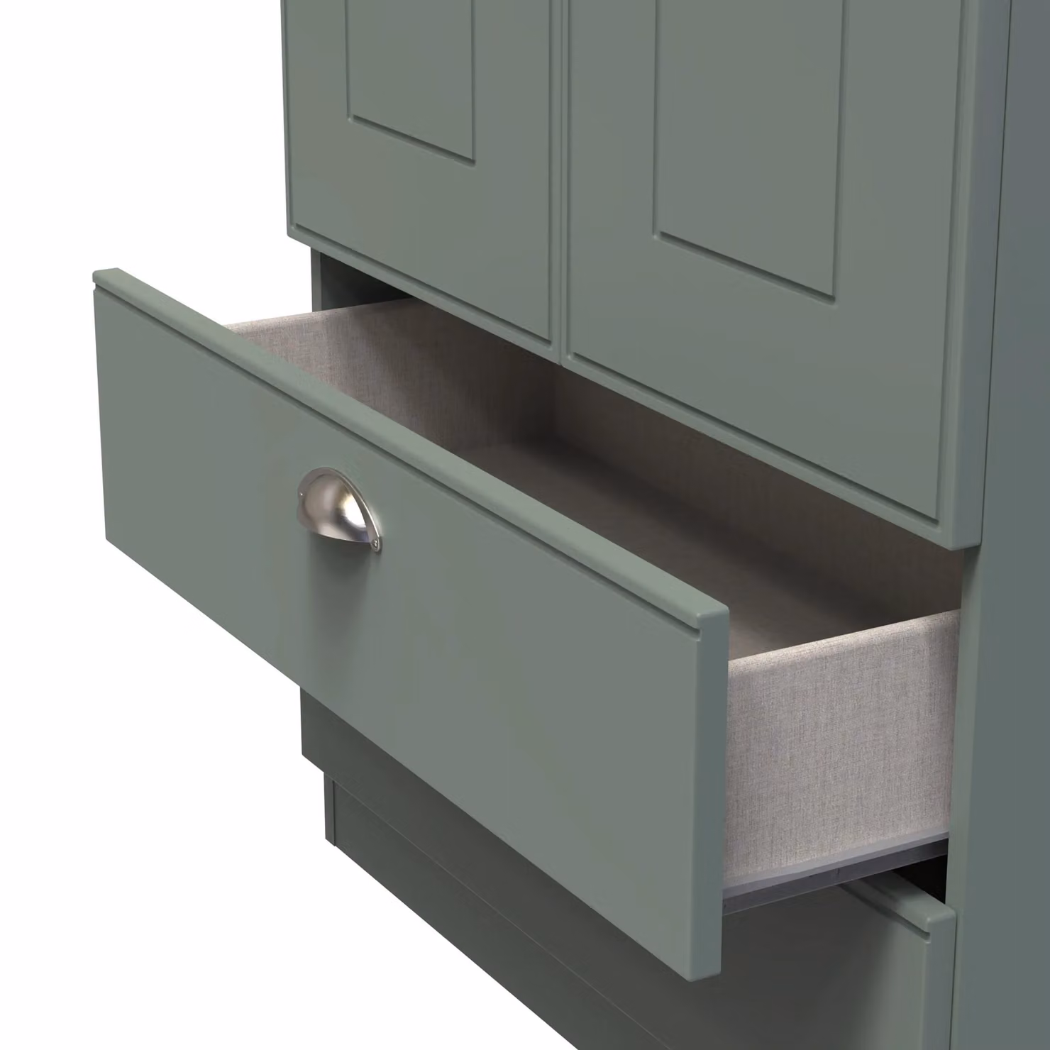 Ready Assembled 2 U Albert 2 Door 2 Drawer Wardrobe in Pale Green – 3