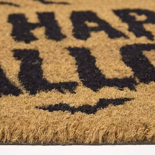 Homescapes Happy Halloween Coir Doormat with Non-Slip PVC Backing, W/D: 60 x 40 cm, Black and Beige – 3