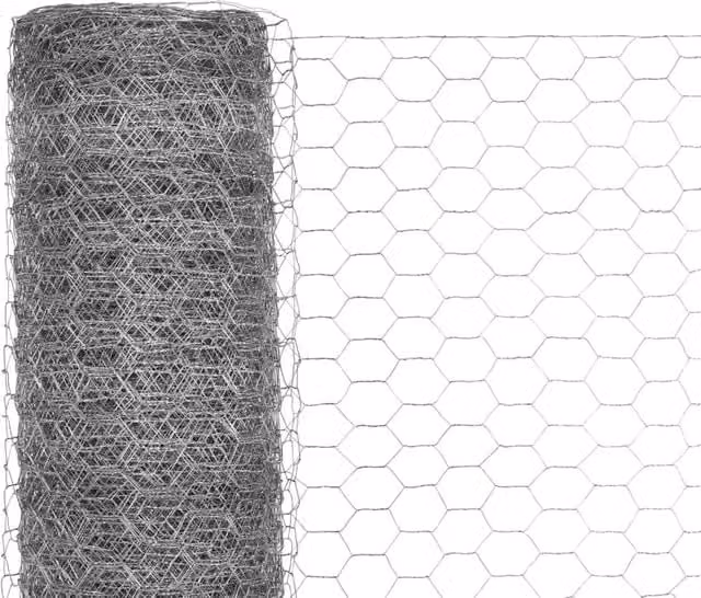Berkfield Home Sturdy Galvanised Steel Chicken Wire Fence, Silver, W/H: 25 x 1.2 m