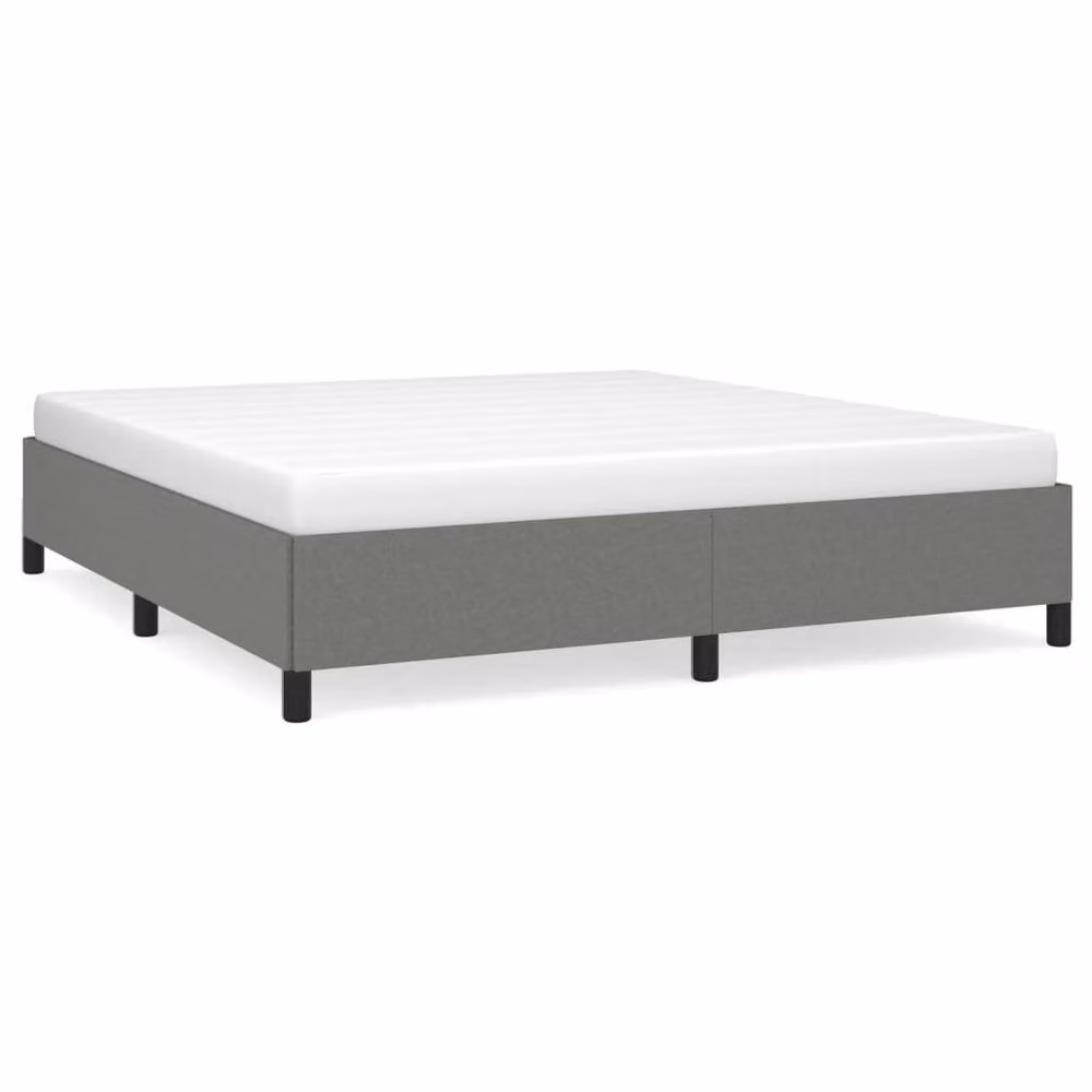 Berkfield Home Upholstered Fabric Bed Frame, Grey, W: 180 cm, D: 200 cm – 2