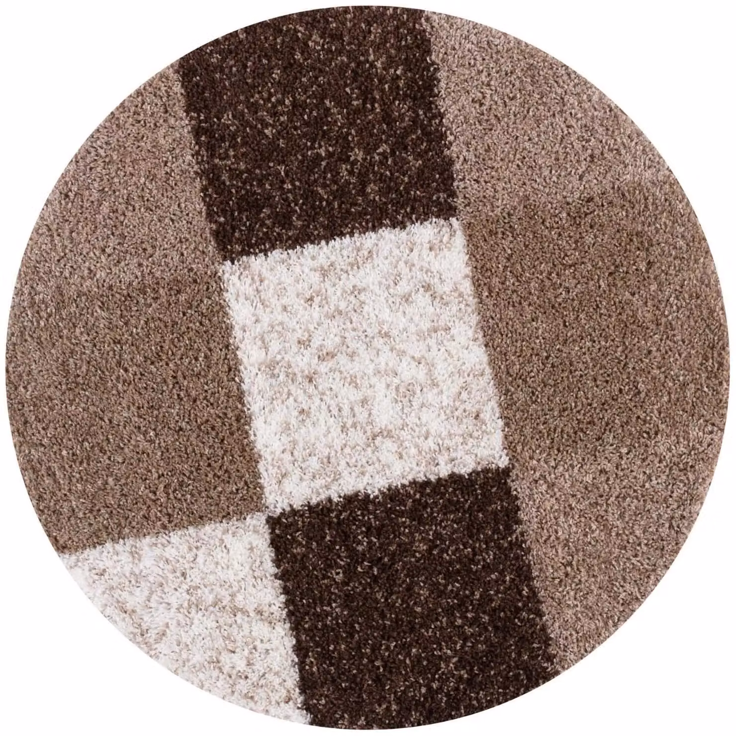 THE RUGS Soft Check High Pile Shaggy Rug, Brown, W: 180 cm, D: 270 cm – 8
