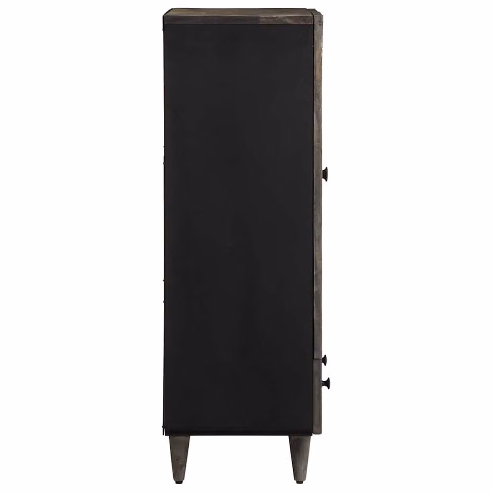 Berkfield Home Mango Wood Highboard in Black, W/D/H: 60 x 33 x 110 cm – 4