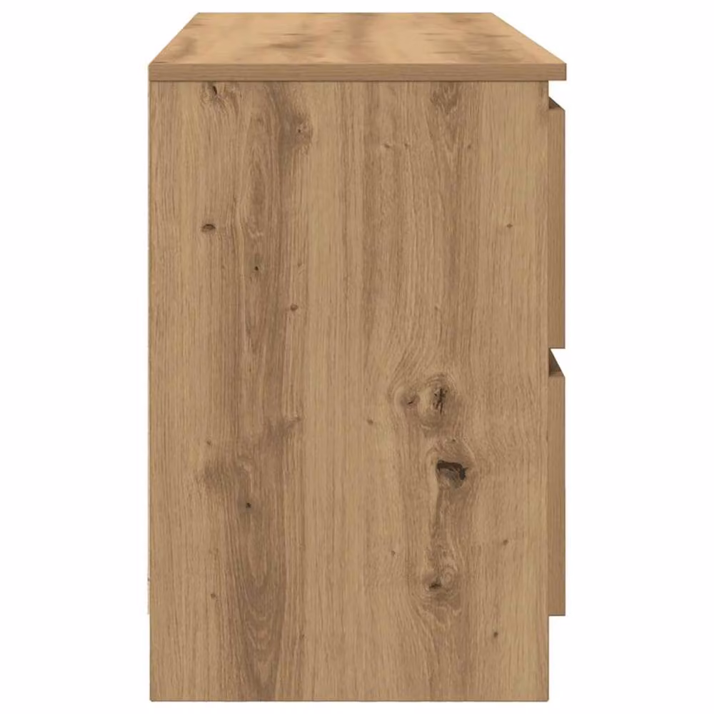 Berkfield Home Artisan Oak TV Cabinet in Brown, W/D/H: 100 x 35 x 54 cm – 4