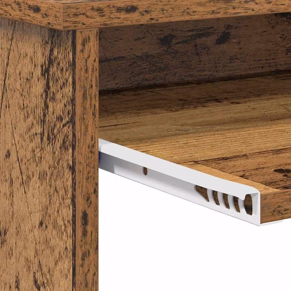 Berkfield Home Brown Rustic Computer Desk in Engineered Wood – 8