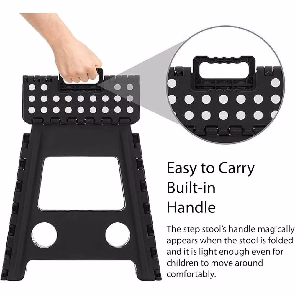 FLAVORA Heavy Duty Folding Step Stool in Black – 3