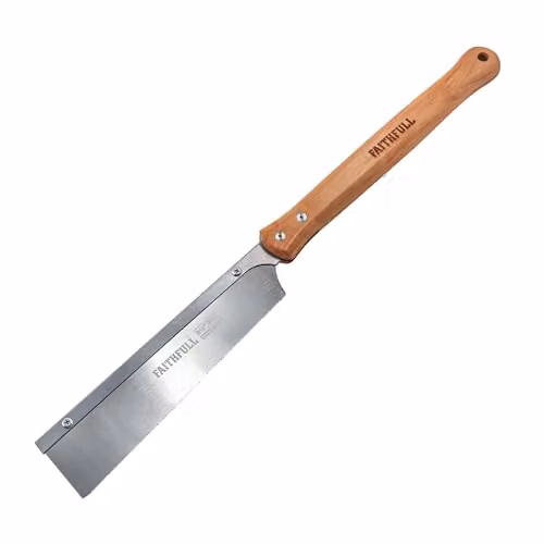 Faithfull Back Pull Saw 240mm Japanese Style Hand Saw with SK5 Steel Blade and FSC Wooden Handle – 1