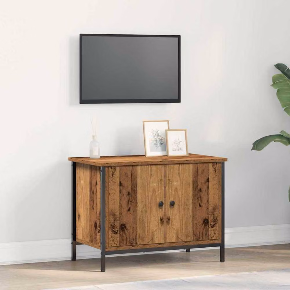 Berkfield Home Old Wood TV Stand in Brown, W/D/H: 60 x 35 x 45 cm – 2