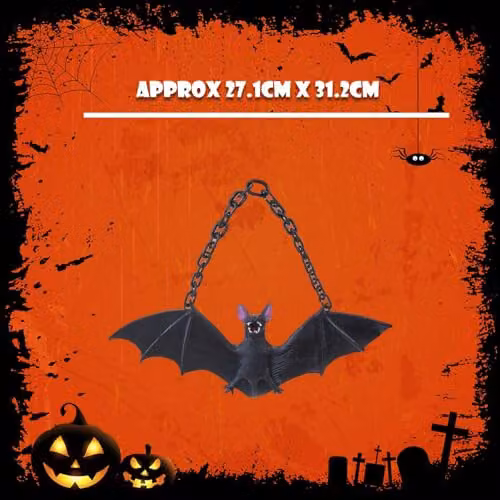 VFM e-Store Hanging Bat Halloween Party Decoration in Grey and Black – 3