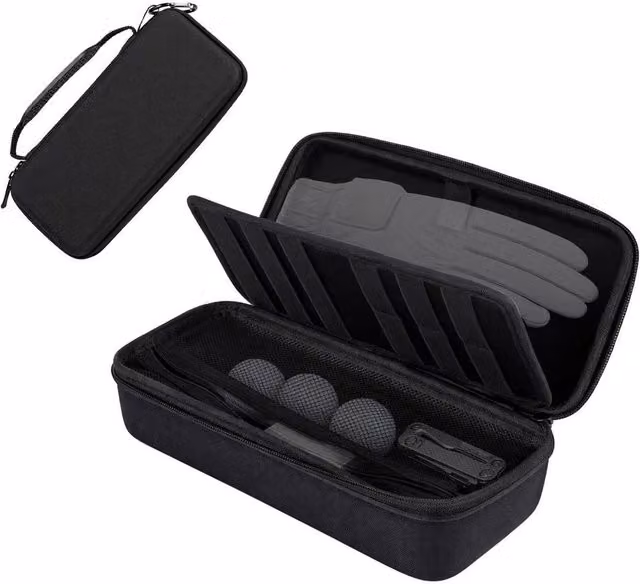 FLAVORA Black Portable Golf Ball Storage Box for Golf Accessories, Width: 50 cm