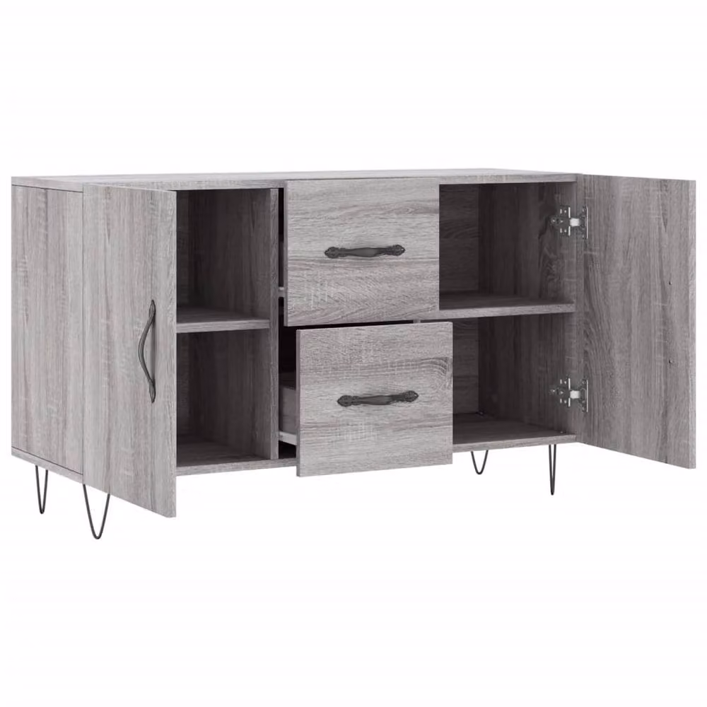 Berkfield Home Modern Grey Sonoma Sideboard, W/D/H: 100 x 36 x 60 cm – 3
