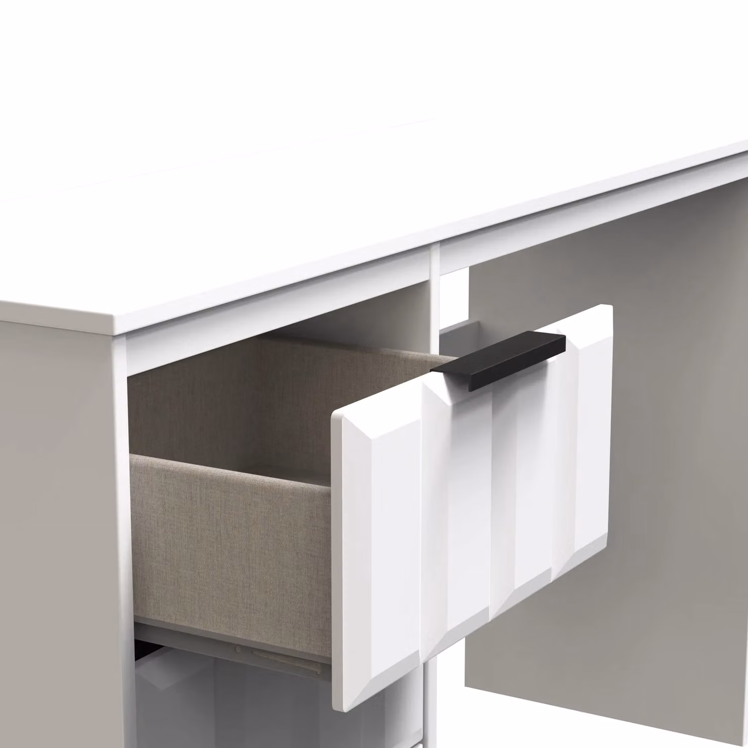 Ready Assembled 2 U Seattle 3 Drawer Desk in White – 2