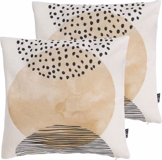 ICON Mono Sunset Kyoto Square Outdoor Cushion in Beige and Yellow