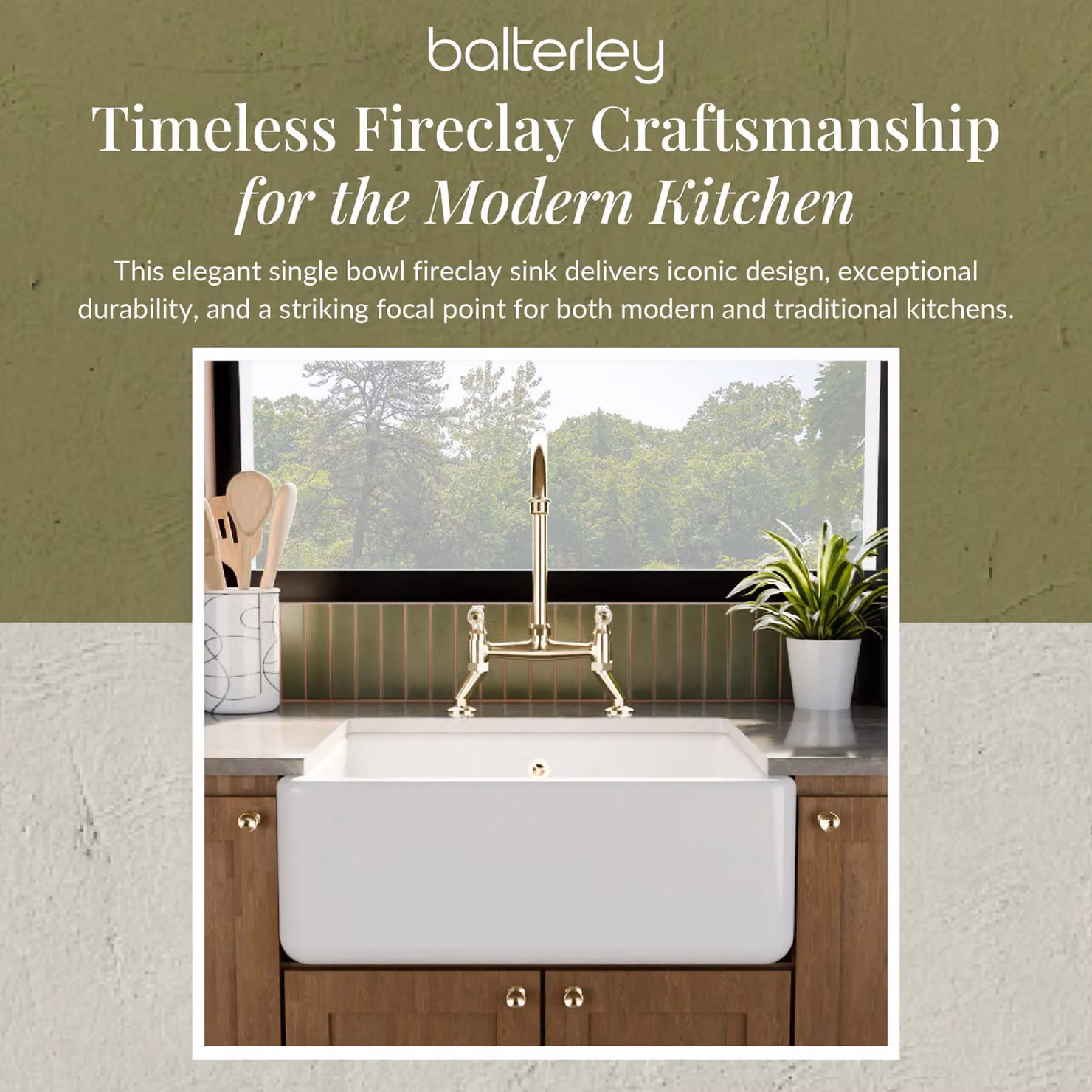 Balterley White Ceramic Fireclay Single Bowl Kitchen Sink – 2